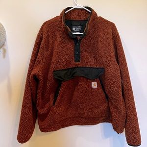 Orange and black carhartt jacket